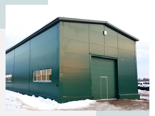 Двускатные ангары в Карабулаке