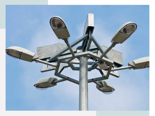 Монтаж осветительных мачт в Карабулаке