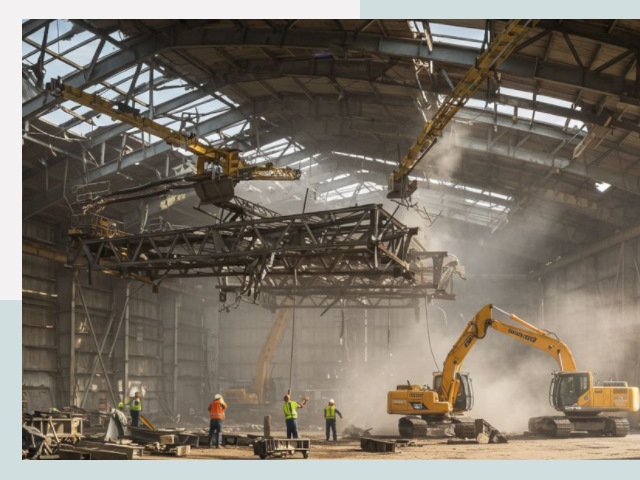 Демонтаж ангаров в Карабулаке от 620 руб. за м²