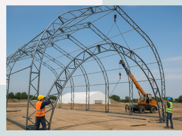 Монтаж ангаров в Карабулаке от 620 руб. - Надежно и быстро